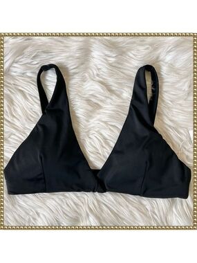 Andie Swim Black Belmar Bikini Top Medium NWT